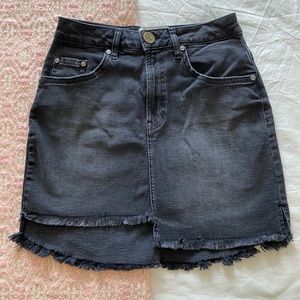 Black jean skirt